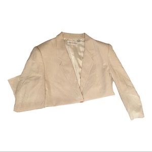 FIRST ISSUE CREAM|BEIGE STRIPE BLAZER